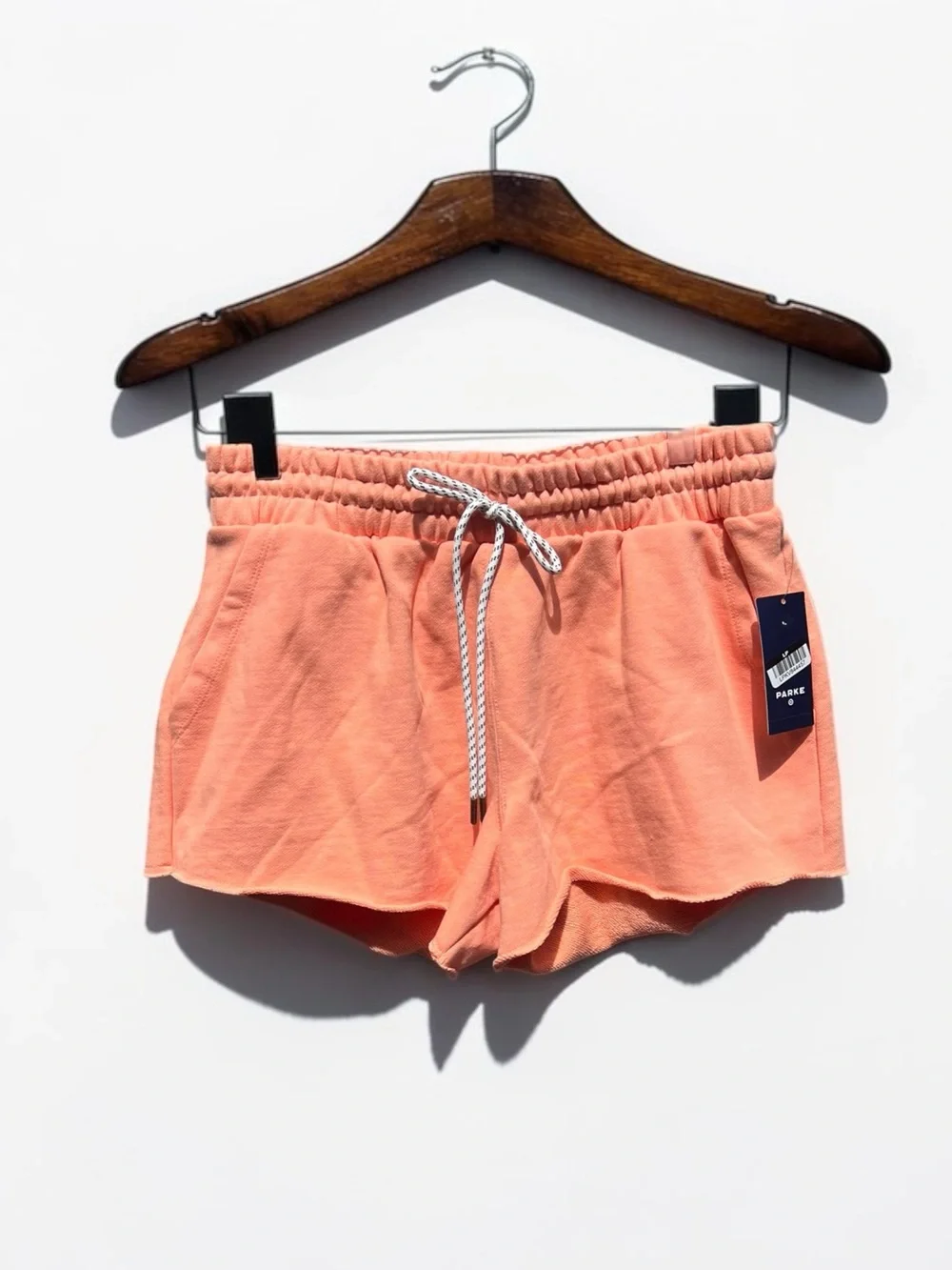 🌻NEW w/tag Parke x Target Sweatshorts Peach Orange Mid Rise Pull On Size Small